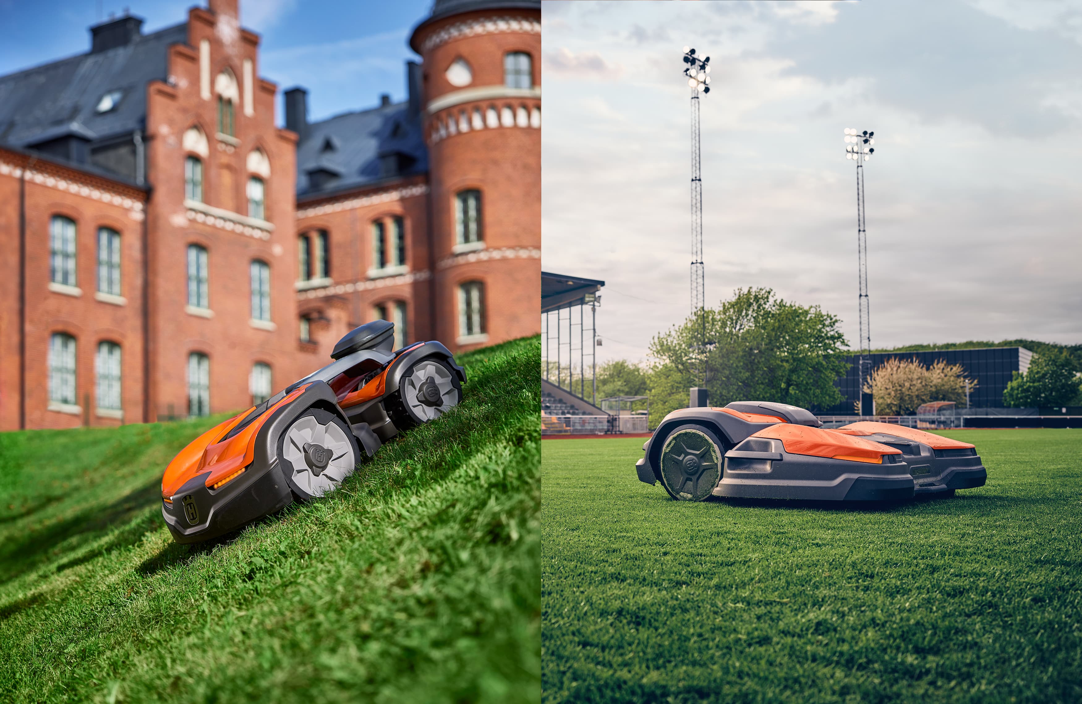 Husqvarna Fleet Services™ gives you full control of the mower with the possibility to monitor, control and analyze your entire fleet of products from your smartphone, tablet or laptop. You can overview the status and exact location, command them to start/stop or group-command them to park at storm warnings or in case of thunder. Settings and cutting heights are adjusted easily. Receive alarms and track the mower’s position in case of theft – from everywhere.

Support required from Automower Connect during installation and when editing of EPOS boundary wire free installations. image